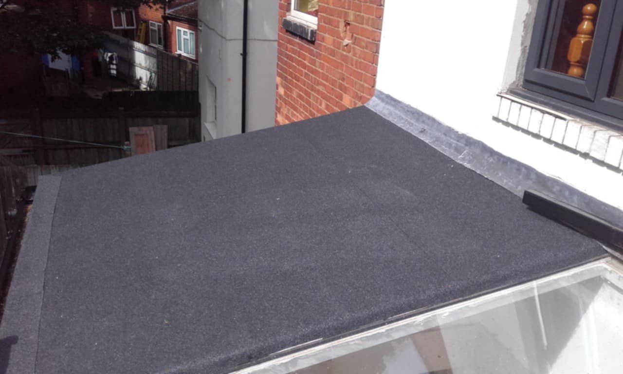 Flat roof after being repaired in Birmingham