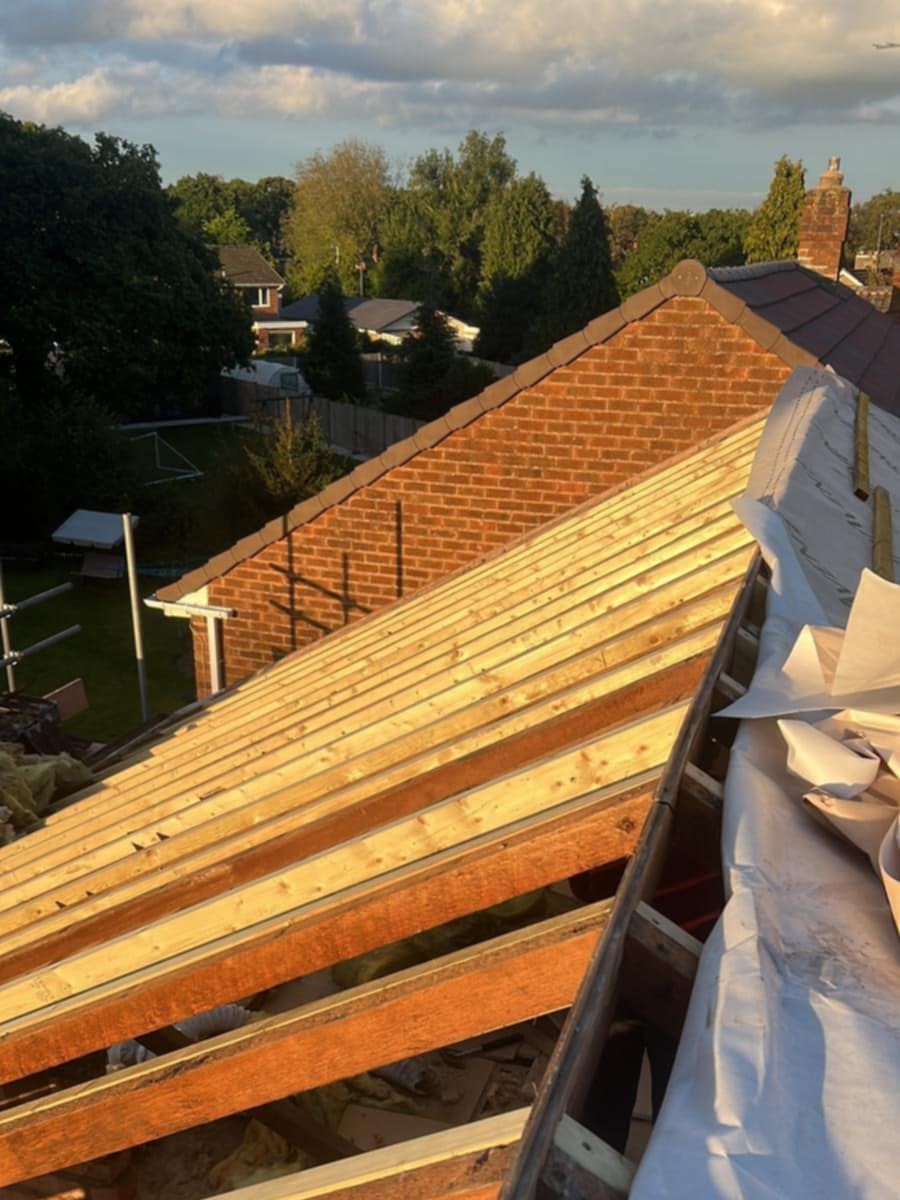 Roof being replaced on a house in Birmingham